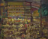 Julius Graumann, Alexanderplatz in Berlin, 1929, Oil on canvas