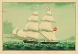 Jacob A. H. Böttger, Die Brigg "Freitag von Hamburg, geführt durch Capitän J. C. Holm, 1847", Watercolour