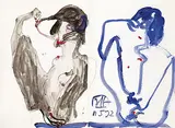 Horst Janssen, Ohne Titel, 1992, Watercolour