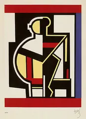 Composition mécanique by Fernand Léger, 1953, Silkscreen printed in colours, sold Jun 2003