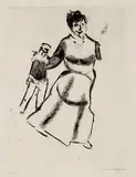 Marc Chagall, Mutter und Sohn, 1923, Etching