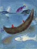 Marc Chagall, Der tote Delphin und die dreitausend Drachmen, 1961, Lithograph printed in colours