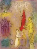 Marc Chagall, Opfer für die Nymphen, 1961, Lithograph printed in colours