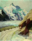 Carl Reiser, Großglockner, 1924, Oil on cardboard