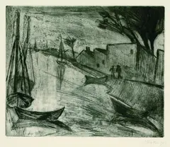 Seenebel am Strom by Max Pechstein, 1923, Drypoint, sold Jun 2003