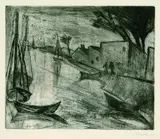 Max Pechstein, Seenebel am Strom, 1923, Drypoint