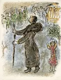 Marc Chagall, Odysseus als Bettler verkleidet, 1975, Lithograph printed in colours