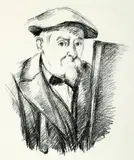 Paul Cézanne, Portrait de Cézanne, 1896, Lithograph