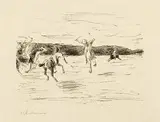 Max Liebermann, Polo, 1912, Lithograph
