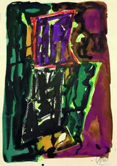 Ohne Titel by Markus Lüpertz, Gouache, sold Jun 2003