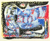 Asger Jorn, Abstrakte Komposition, 1953, Lithograph printed in colours