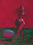 Rudolf Hausner, 4 Bll. Figürliche Darstellungen, 1974, Silkscreen printed in colours