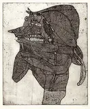 Horst Janssen, Elvira, 1958, Etching