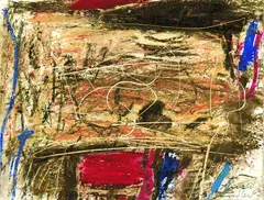 Arnold Fiedler, Abstrakte Komposition, 1963, Mixed media