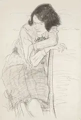 Ernst Hassebrauk, Sitzende, Pencil