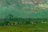 Rudolf Höckner, Norddeutsche Landschaft mit bewegtem Himmel