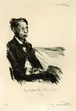 Lovis Corinth, Bildnis des Grafen Keyserling, 1919, Etching