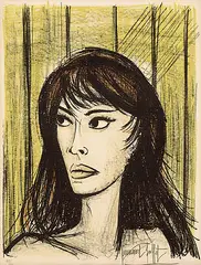 Rita by Bernard Buffet, 1960, Lithograph printed in colours, sold Jun 2003