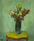 Ferenc Varga, Blumenstillleben, Oil on canvas