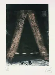 Komposition by Antoni Tàpies, 1970, Aquatint printed in colours, sold Jun 2003