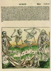 Michel Wolgemut, Der Tanz der Gerippe, 1493, Woodcut
