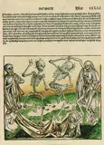 Michel Wolgemut, Der Tanz der Gerippe, 1493, Woodcut