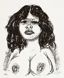 Otto Dix, Halbakt von vorn, 1966, Lithograph