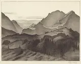 Alexander Kanoldt, Karwendel, 1938, Lithograph