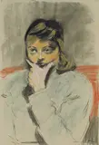 Ernst Hassebrauk, Die Brünette, 1940, Chalk