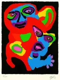 2 Bll. Ohne Titel by Karel Appel, 1973, Lithograph printed in colours, sold Jun 2003