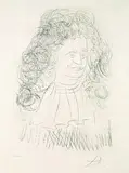 Portrait de La Fontaine by Salvador Dalí, 1974, Drypoint, sold Jun 2003
