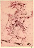 Horst Janssen, 4 Bll.: Langenhorner Jubilate I-IV, 1988, Etching