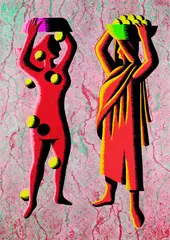 Marc Kostabi, 2 Bll. Two Cultures, 1960, Silkscreen printed in colours
