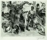 Lovis Corinth, Die Versuchung des heiligen Antonius, 1919, Etching