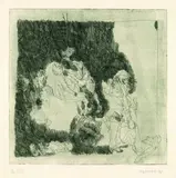 Alfred Hrdlicka, 4 Bll. Verschiedene Motive, 1963, Etching