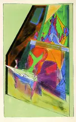 Le Fauteuil by Jacques Villon, Lithograph printed in colours, sold Jun 2003