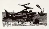 Horst Janssen, Moby Dick, 1958, Lithograph