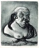 A. Paul Weber, 3 Bll.: Erhard (2). Tricky Dick, 1970, Lithograph