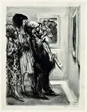 A. Paul Weber, 3 Bll.: Im Prado ist es dunkel. Im Seminar I. Im Seminar II, 1969, Lithograph
