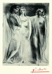 Pablo Picasso, Les trois femmes, 1924, Drypoint