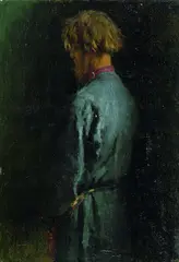 Ilya (Elias) Efimovich Repin, Mann im blauen Russenkittel, Oil on canvas