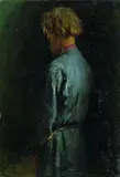 Ilya (Elias) Efimovich Repin, Mann im blauen Russenkittel, Oil on canvas