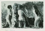 Camille Pissarro, Théorie de baigneuses, 1897, Lithograph