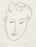 Visage by Henri Matisse, 1948, Lithograph, sold Mar 2003