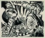 Franz Marc, Tiger, 1912, Woodcut