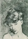 Pablo Picasso, Tête de femme: Madeleine, 1905, Drypoint