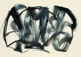 Fritz Winter, Komposition in Schwarz und Weiß, 1951, Gouache