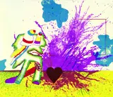 Horst Antes, Symbiosion, Lithograph printed in colours