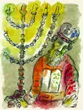 Marc Chagall, Aus: Exodus, 1966, Lithograph printed in colours