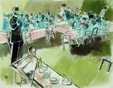 Franz Xaver Fuhr, Waisenkinder beim Essen